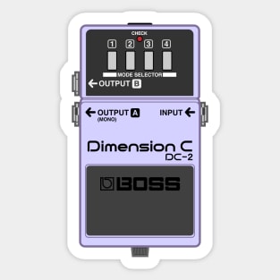 Boss DC-2 Dimension C Guitar Effect Pedal Sticker